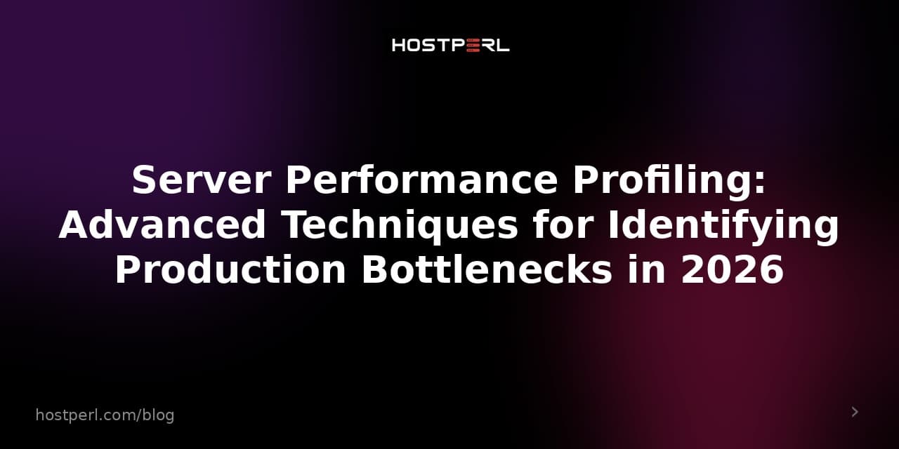 Server Performance Profiling: Advanced Techniques for Identifying Production Bottlenecks in 2026