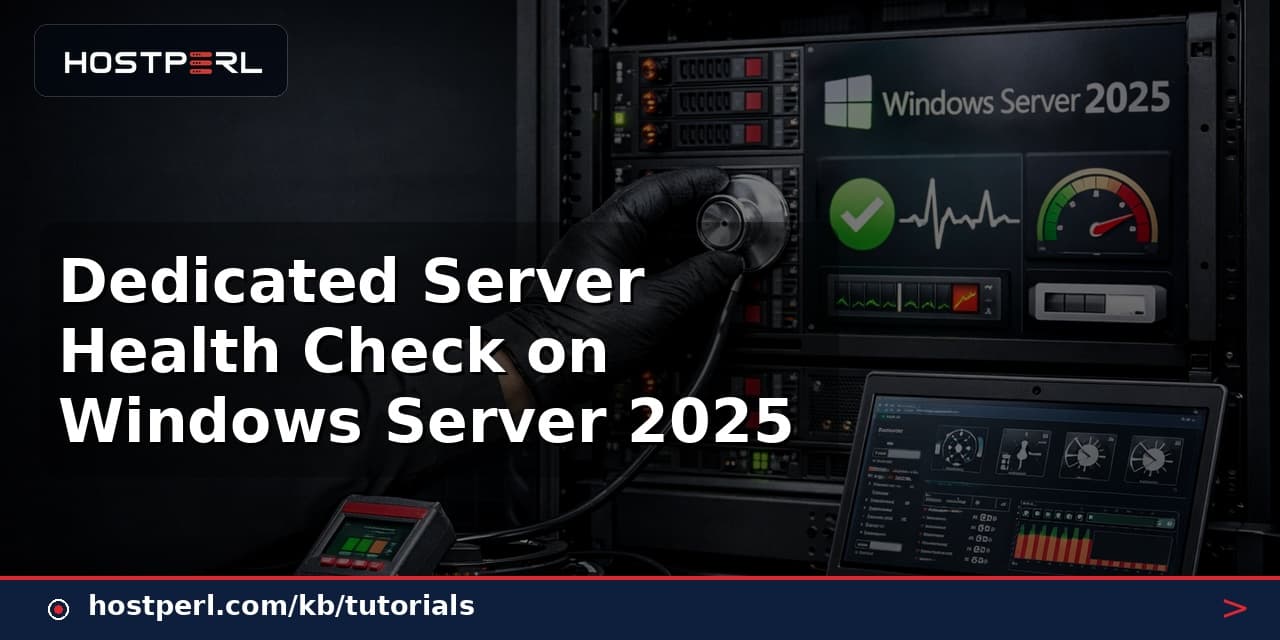 Dedicated Server Health Check on Windows Server 2025