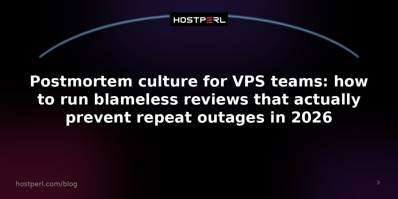 Postmortem culture for VPS teams: how to run blameless reviews that actually prevent repeat outages