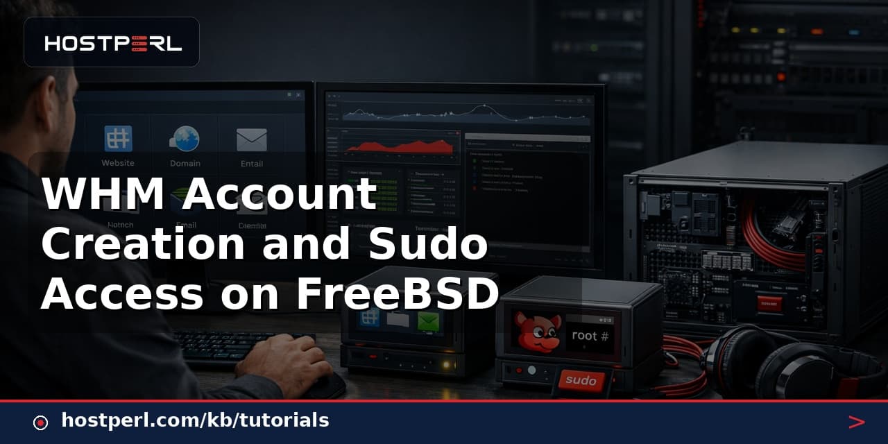 WHM Account Creation and Sudo Access on FreeBSD
