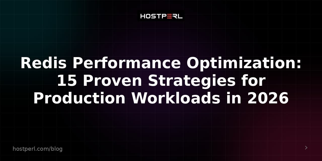 Redis Performance Optimization: 15 Proven Strategies for Production Workloads in 2026