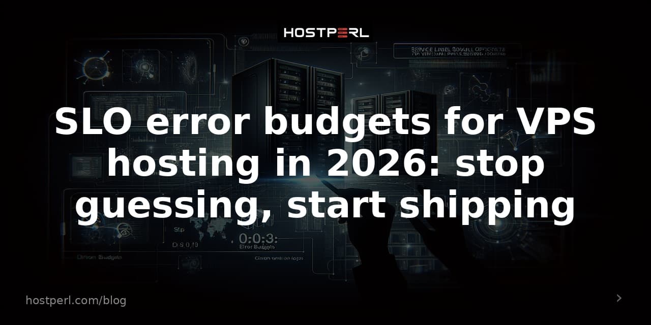 SLO error budgets for VPS hosting in 2026: stop guessing, start shipping