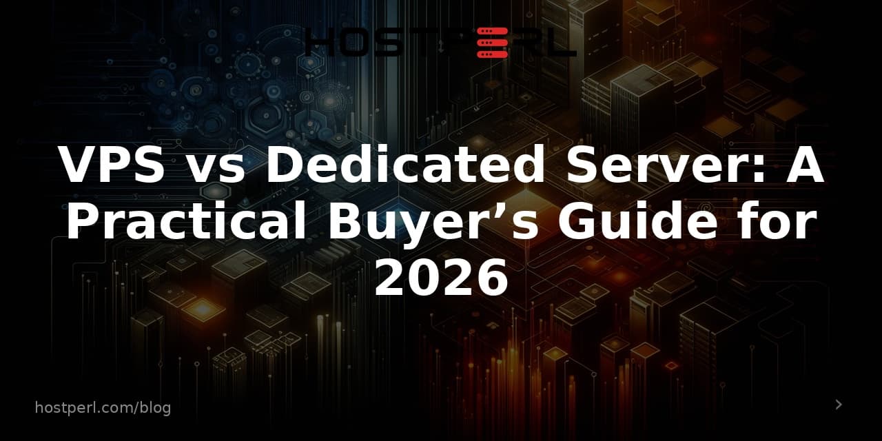 VPS vs Dedicated Server: A Practical Buyer’s Guide for 2026
