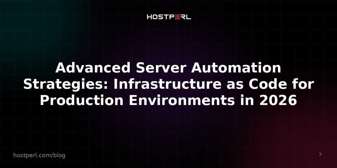 Advanced Server Automation Strategies: Infrastructure as Code for Production Environments in 2026