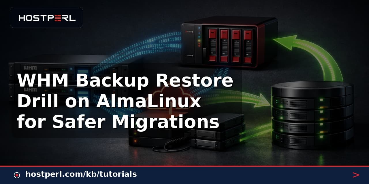 WHM Backup Restore Drill on AlmaLinux for Safer Migrations