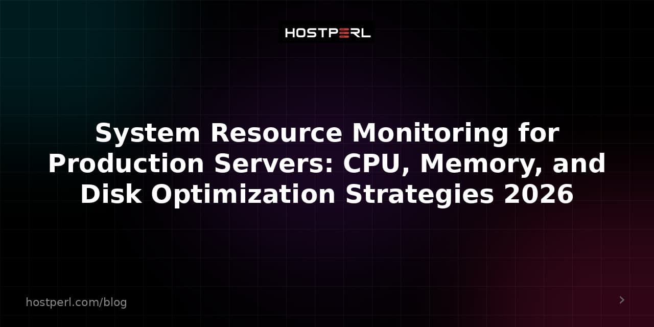 System Resource Monitoring for Production Servers: CPU, Memory, and Disk Optimization Strategies 202