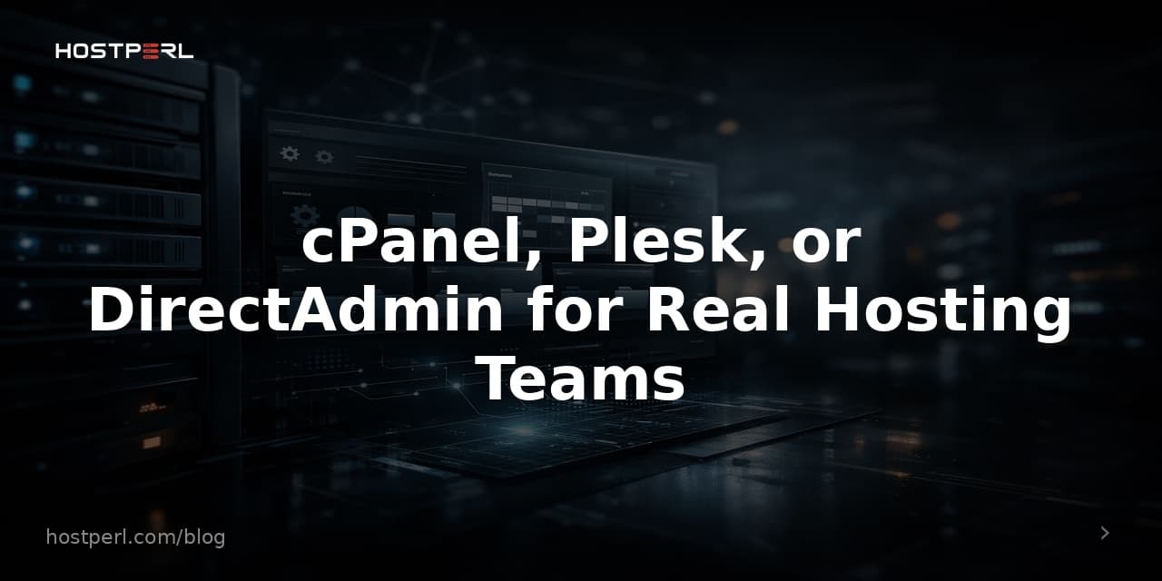 cPanel, Plesk, or DirectAdmin for Real Hosting Teams