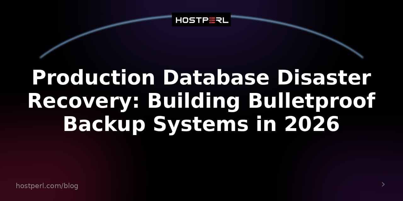 Production Database Disaster Recovery: Building Bulletproof Backup Systems in 2026