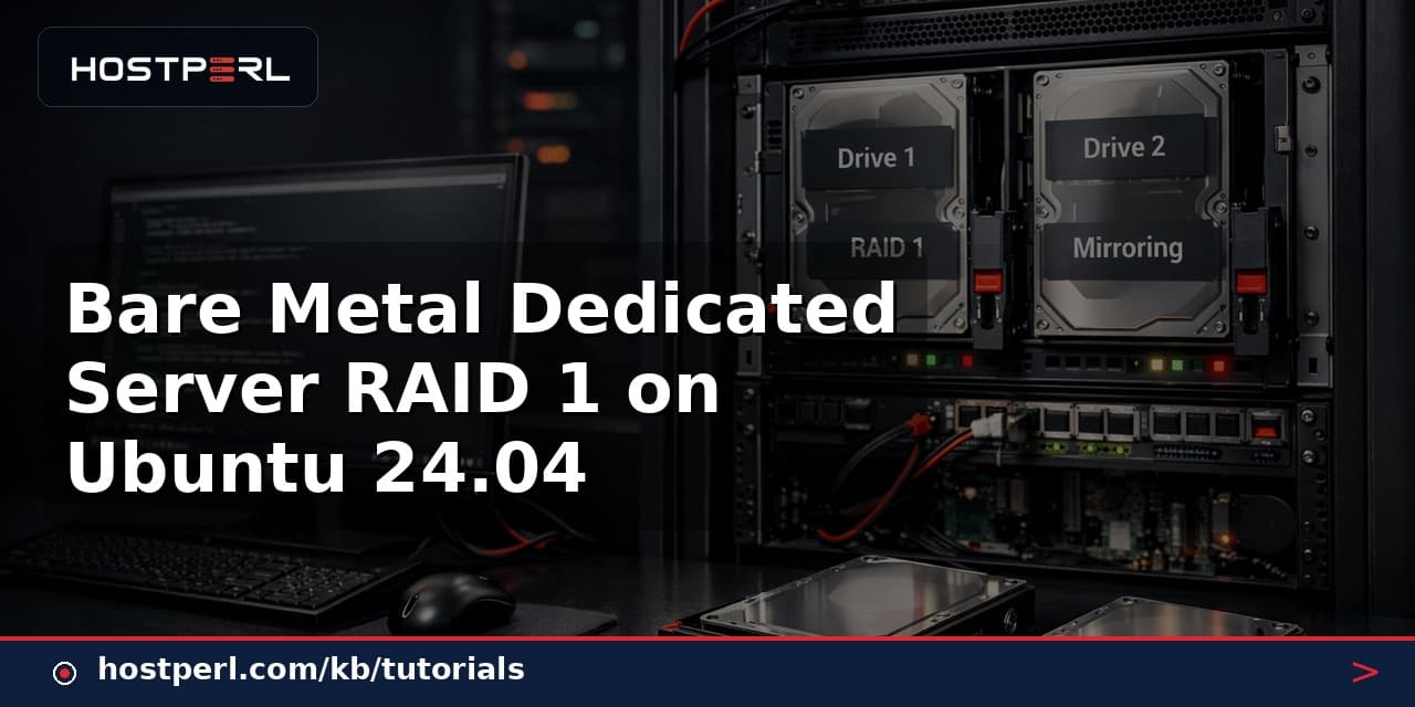 Bare Metal Dedicated Server RAID 1 on Ubuntu 24.04