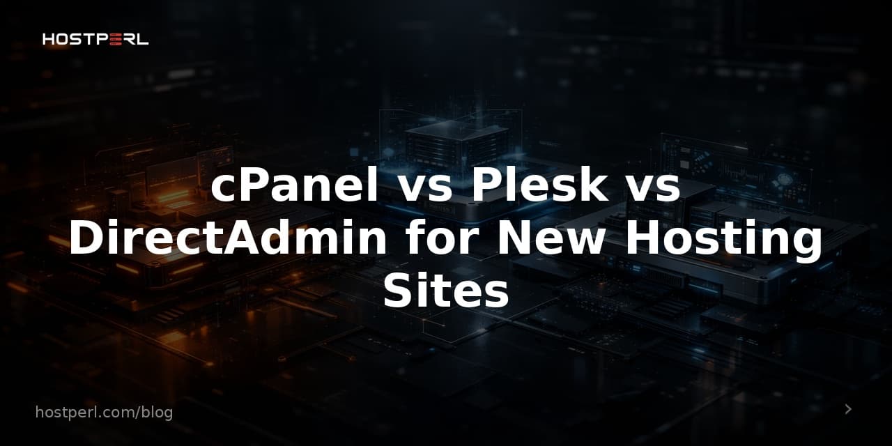 cPanel vs Plesk vs DirectAdmin for New Hosting Sites