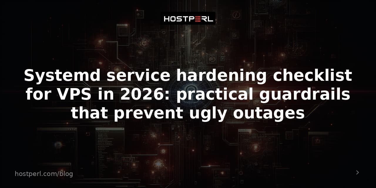 Systemd service hardening checklist for VPS in 2026: practical guardrails that prevent ugly outages