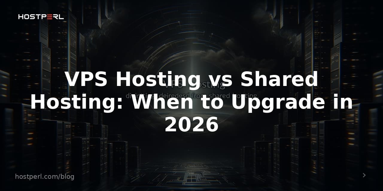 VPS Hosting vs Shared Hosting: When to Upgrade in 2026