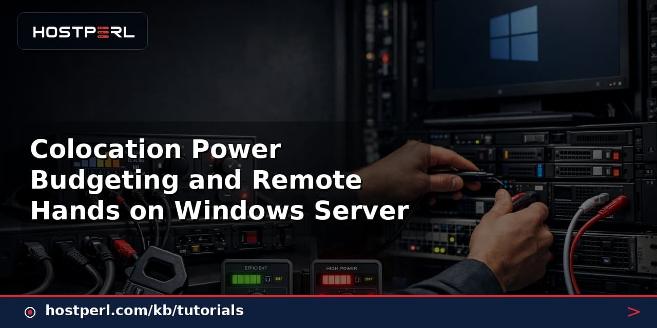 Colocation Power Budgeting and Remote Hands on Windows Server