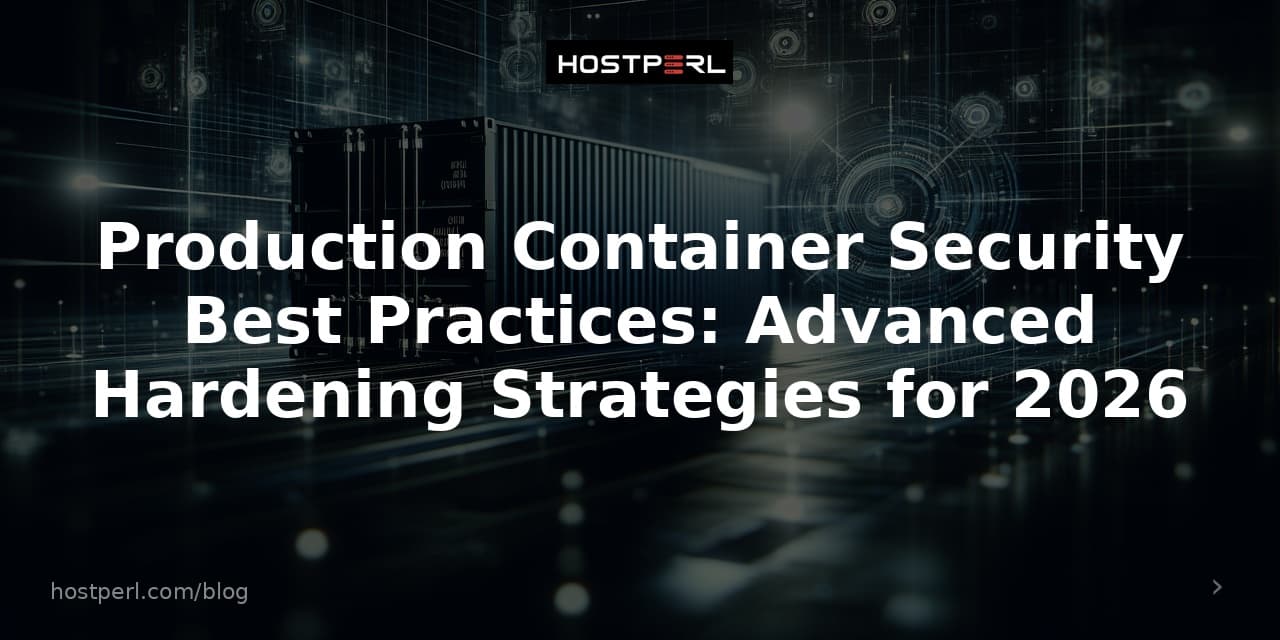 Production Container Security Best Practices: Advanced Hardening Strategies for 2026
