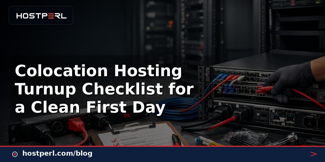 Colocation Hosting Turnup Checklist for a Clean First Day