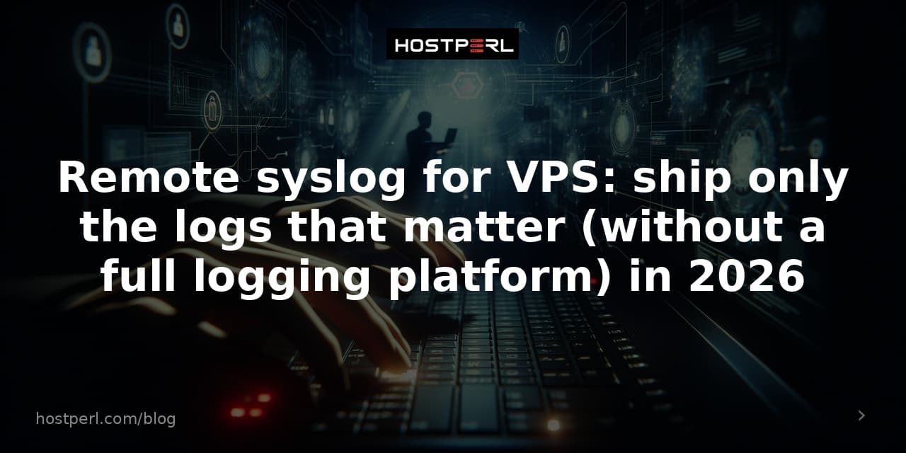 Remote syslog for VPS: ship only the logs that matter (without a full logging platform) in 2026