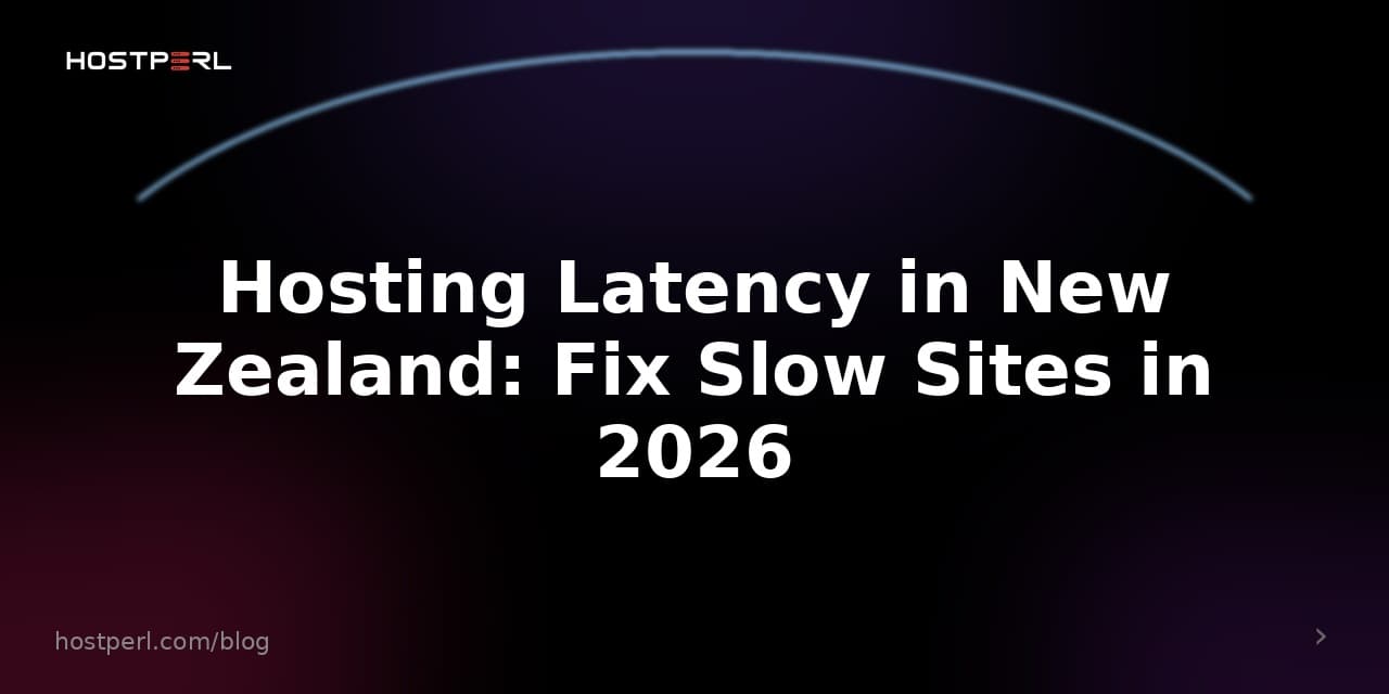 Hosting Latency in New Zealand: Fix Slow Sites in 2026