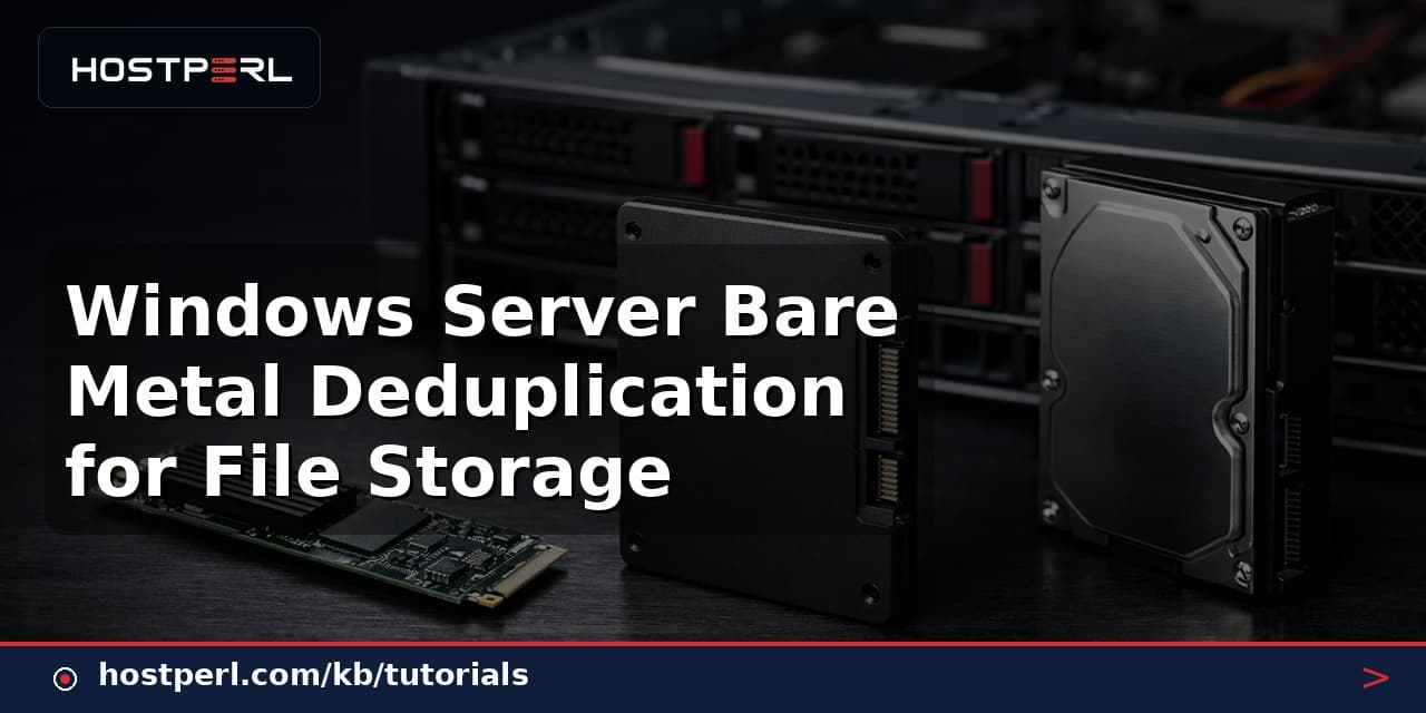 Windows Server Bare Metal Deduplication for File Storage