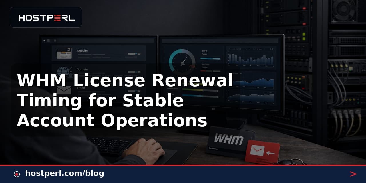 WHM License Renewal Timing for Stable Account Operations