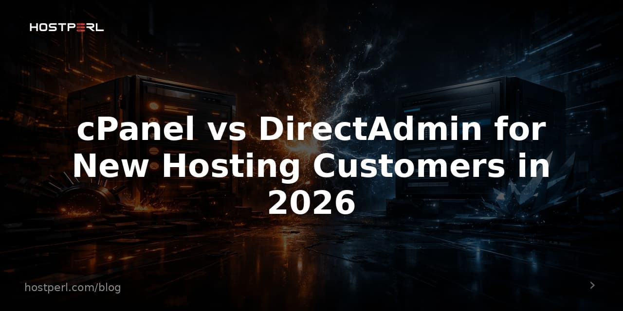 cPanel vs DirectAdmin for New Hosting Customers in 2026