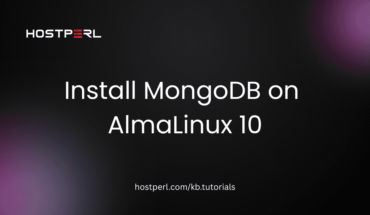Install MongoDB on AlmaLinux 10